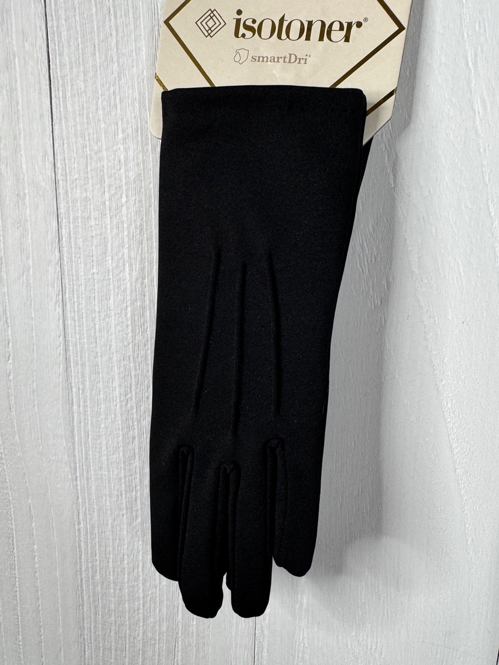 isotoner Black Water-Repellent SmartDri Women's Gloves - Picture 2 of 4
